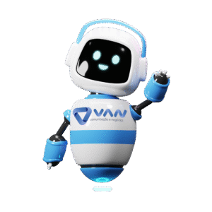 robozinho VAN acenando_com logo robozinho VAN acenando_com logo